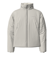 Long Sleeves Front Zipper Mock Neck Puffer Coat
